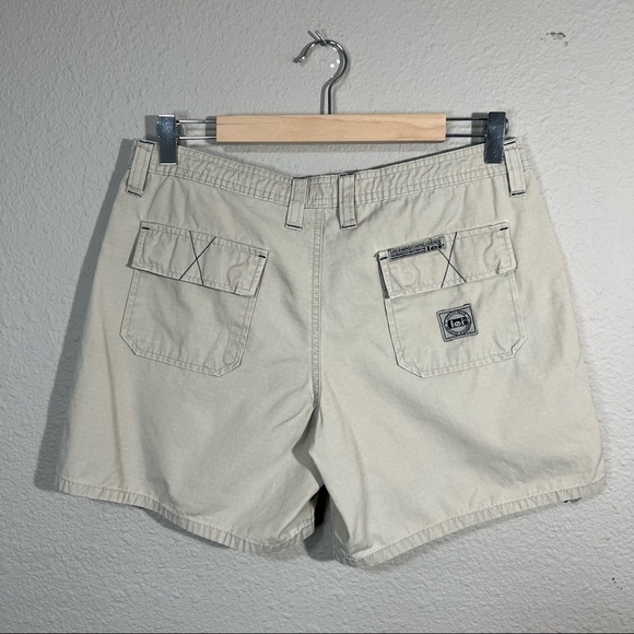 L.E.I. Y2K Vintage Ripstop Shorts with Roll Tabs Light Tan Sz 9 - Picture 2 of 12